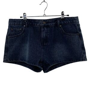 Edikted Black Denim High Rise Jean Shorts - Juniors Large